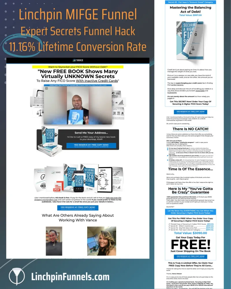 Free plus shipping book funnel for Securing A Higher FICO Score