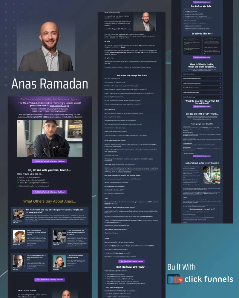 High ticket application funnel