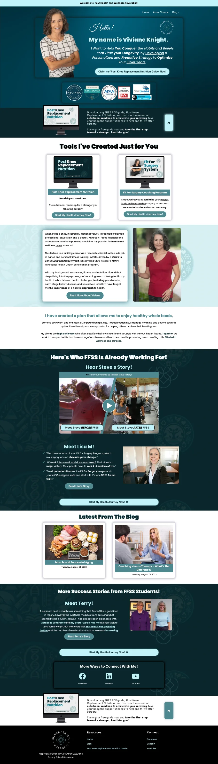 Silver Season Wellness funnel